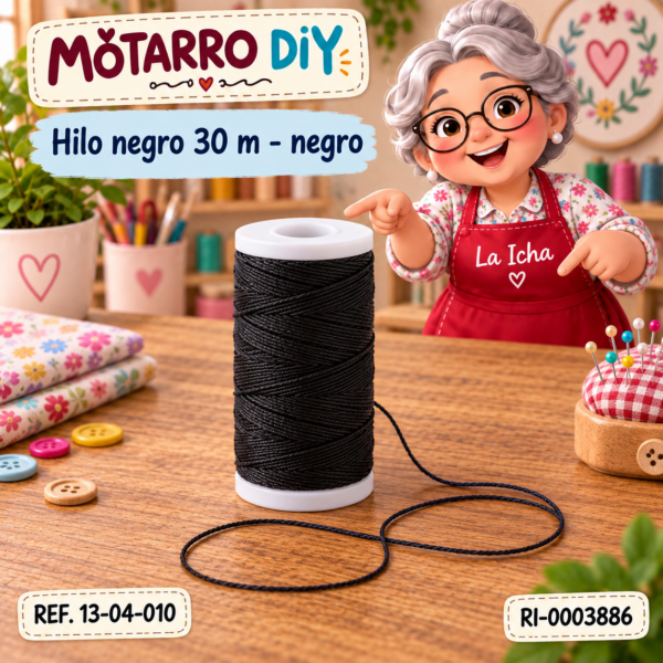 Hilo negro 30 m - negro