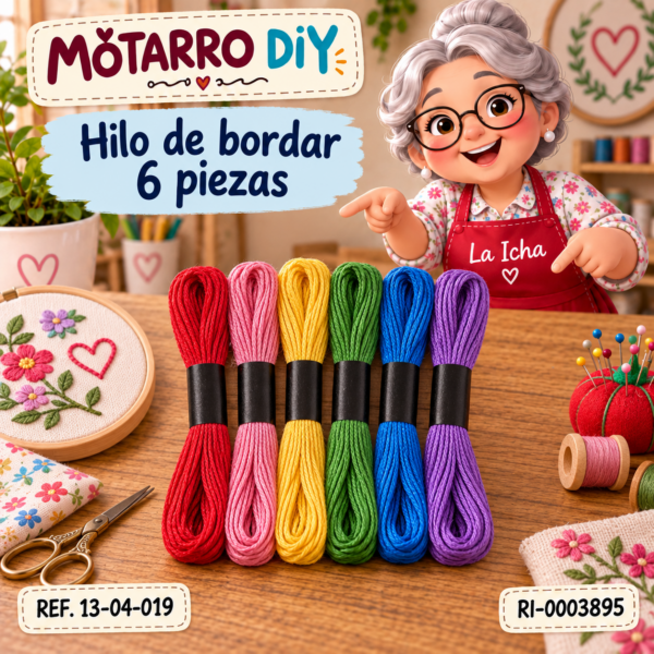 Hilo de bordar 6 piezas