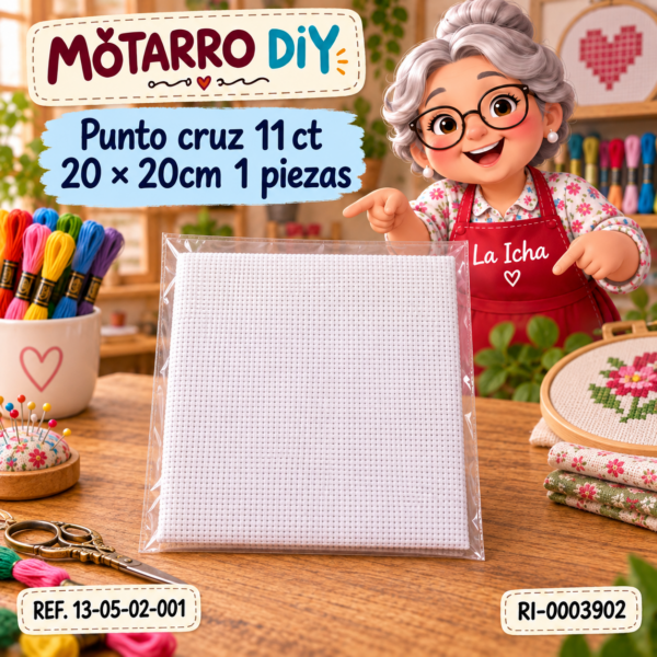 Punto cruz 11ct 20 × 20cm 1 piezas