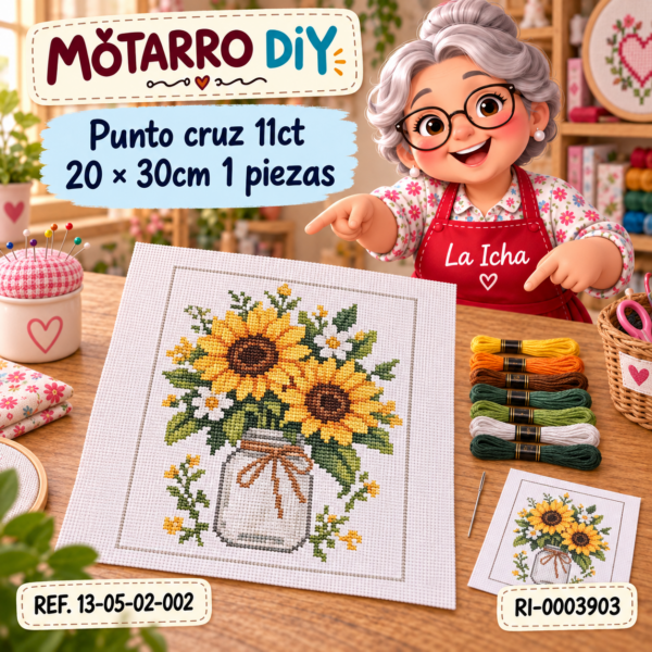 Punto cruz 11ct 20 × 30cm 1 piezas