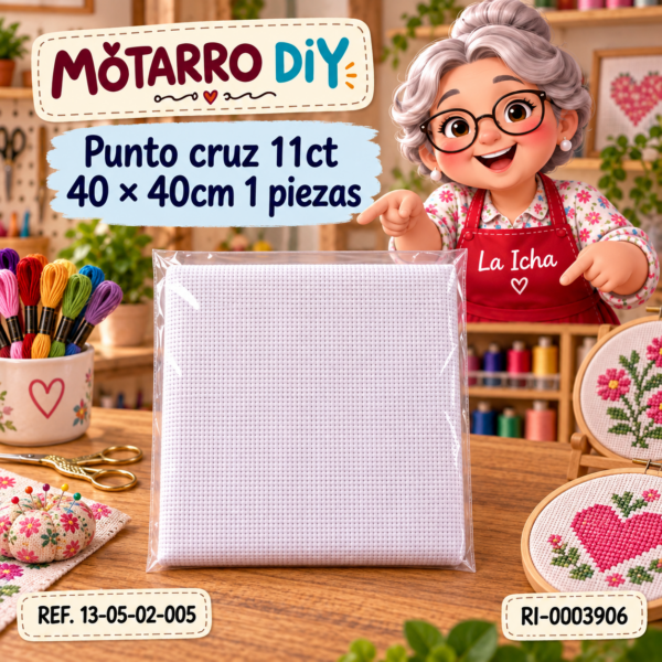 Punto cruz 11ct 40 × 40cm 1 piezas