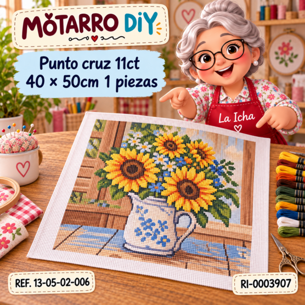 Punto cruz 11ct 40 × 50cm 1 piezas