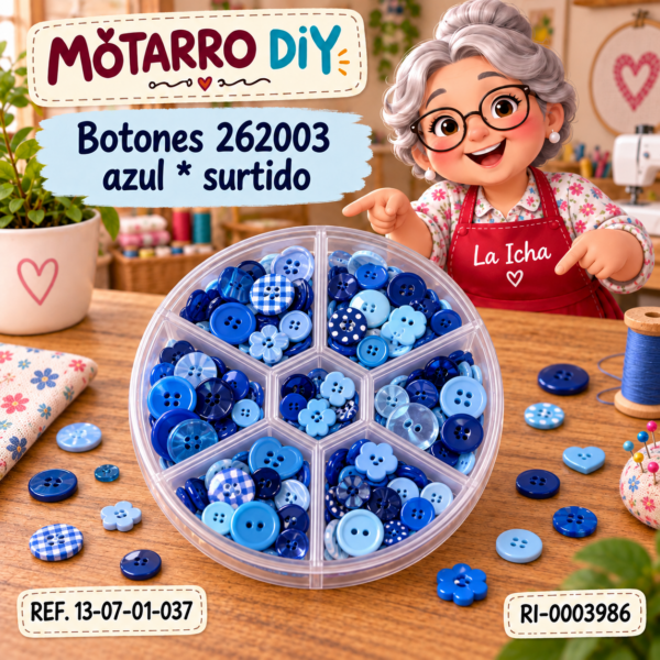 Botones 262003 azul * surtido