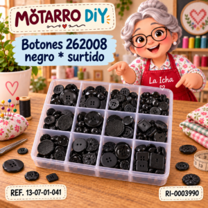 ri-0003990-13-07-01-041 Botones 262008 negro * surtido