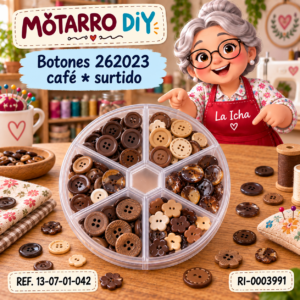 ri-0003991-13-07-01-042 Botones 262023 café * surtido