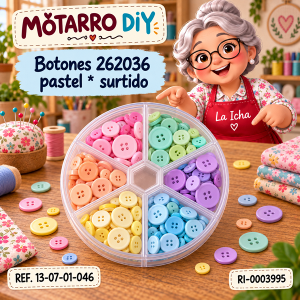 Botones 262036 pastel * surtido
