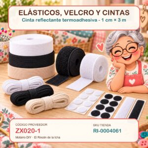 ri-0004061 Cinta reflectante termoadhesiva – 1 cm × 3 m
