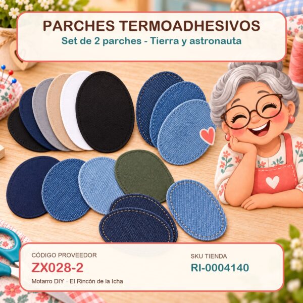 Set de 2 parches – Tierra y astronauta