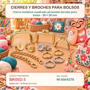 ri-0004278-1.jpg Cierre metálico cuadrado piramidal dorado para bolso – 28 × 28 mm