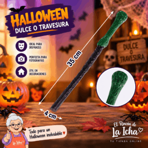 Varita Mágica Halloween Decorativa 35 x 4 cm Varita mágica Halloween decorativa de 35 x 4 cm para disfraces de magos, brujas y fantasía