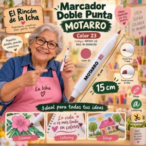 RI-0006330 Marcador Doble Punta Motarro Color 23 15 cm