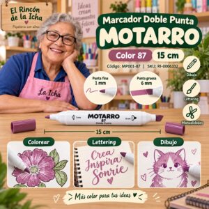 RI-0006332 Marcador Doble Punta Motarro Color 87 15 cm