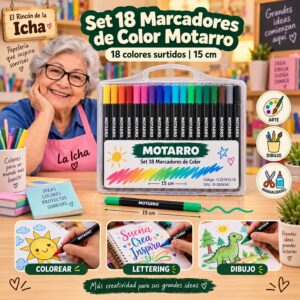 RI-0006341 Set 18 Marcadores de Color Motarro 15 cm