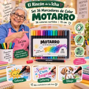 RI-0006343 Set 36 Marcadores de Color Motarro 15 cm