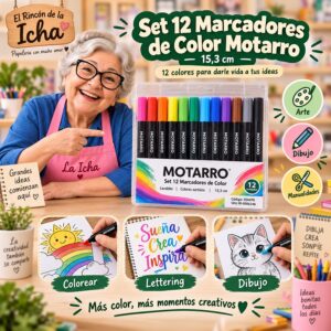 RI-0006346 Set 12 Marcadores de Color Motarro 15,3 cm
