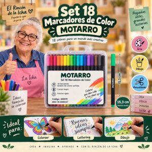 RI-0006347 Set 18 Marcadores de Color Motarro 15,3 cm