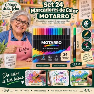 RI-0006348 Set 24 Marcadores de Color Motarro 15,3 cm