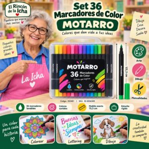 RI-0006349 Set 36 Marcadores de Color Motarro 15,3 cm