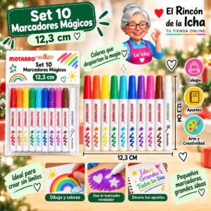 RI-0006378 Set 10 Marcadores Mágicos Motarro 12,3 cm