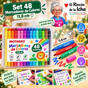 RI-0006379 Set 48 Marcadores de Colores Motarro 11,8 cm