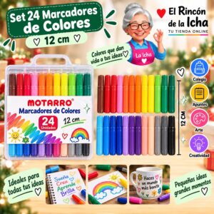 RI-0006388 Set 24 Marcadores de Colores Motarro 12 cm