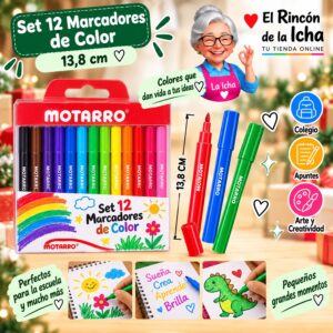 RI-0006421 Set 12 Marcadores de Color Motarro