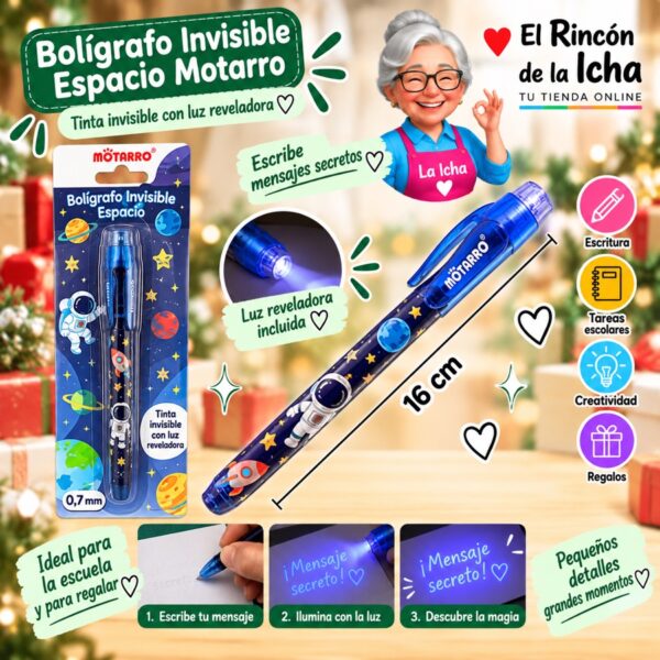 Bolígrafo Invisible Espacio Motarro 0,7 mm 16 cm