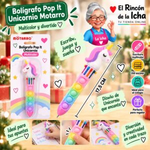 Bolígrafo Pop It Unicornio Motarro 17,5 cm