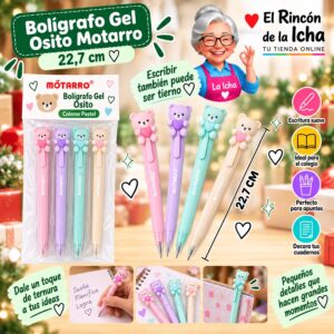 Bolígrafo Gel Osito Motarro 22,7 cm