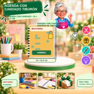 RI-0006652 Agenda con Candado Tiburón Motarro