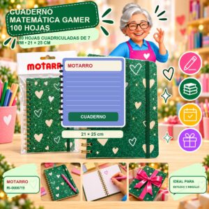 RI-0006719 Cuaderno Matemática Gamer Motarro 100 Hojas