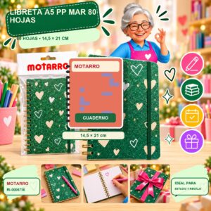 RI-0006736 Libreta A5 PP Mar Motarro 80 Hojas