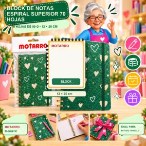 RI-0006747 Block de Notas Espiral Superior Motarro 70 Hojas