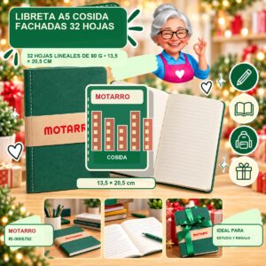 RI-0006792 Libreta A5 Cosida Fachadas Motarro 32 Hojas
