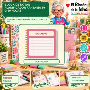 RI-0006948 Block de Notas Motarro Planificador Fantasía 80 g 50 Hojas