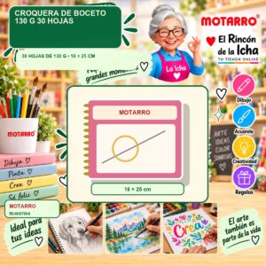 RI-0007004 Croquera de Boceto Motarro 130 g 30 Hojas