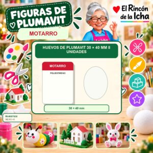RI-0007030 Huevos de Plumavit Motarro 30 × 40 mm 8 Unidades