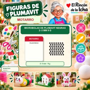 RI-0007035 Microbolas de Plumavit Motarro Negras 2–3 mm 9 g