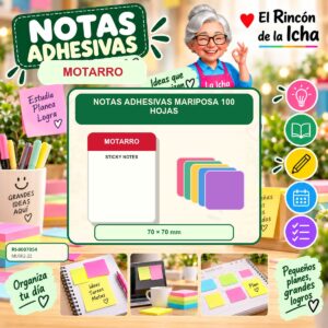 Notas Adhesivas Motarro Mariposa 100 Hojas