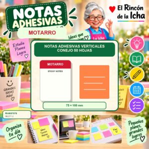 Notas Adhesivas Verticales Motarro Conejo 50 Hojas