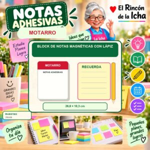 Block de Notas Magnéticas Motarro con Lápiz