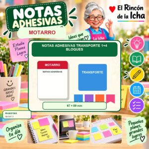 Notas Adhesivas Motarro Transporte 1+4 Bloques