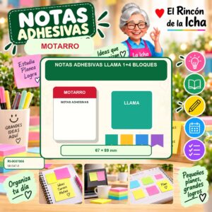 Notas Adhesivas Motarro Llama 1+4 Bloques