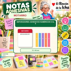 RI-0007098 Separadores Adhesivos Numéricos Motarro 6 al 0