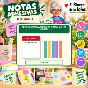 RI-0007100 Separadores Adhesivos Motarro Símbolos 100 Hojas