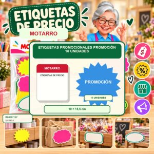 RI-0007107 Etiquetas Promocionales Motarro PROMOCIÓN 10 Unidades