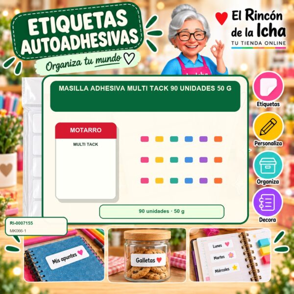 Masilla Adhesiva Multi Tack Motarro 90 Unidades 50 g