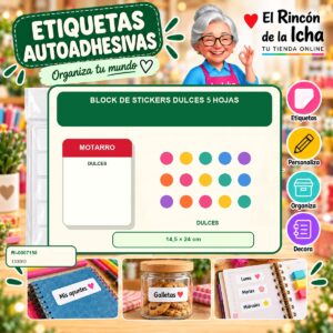 RI-0007158 Block de Stickers Motarro Dulces 5 Hojas