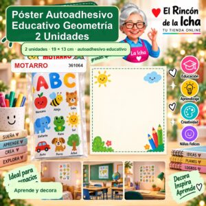 Póster Autoadhesivo Educativo Motarro Geometría 2 Unidades