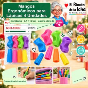 RI-0007176 Mangos Ergonómicos para Lápices Motarro 4 Unidades
